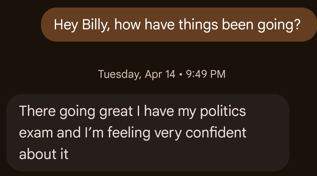Student conversation about feeling confident
